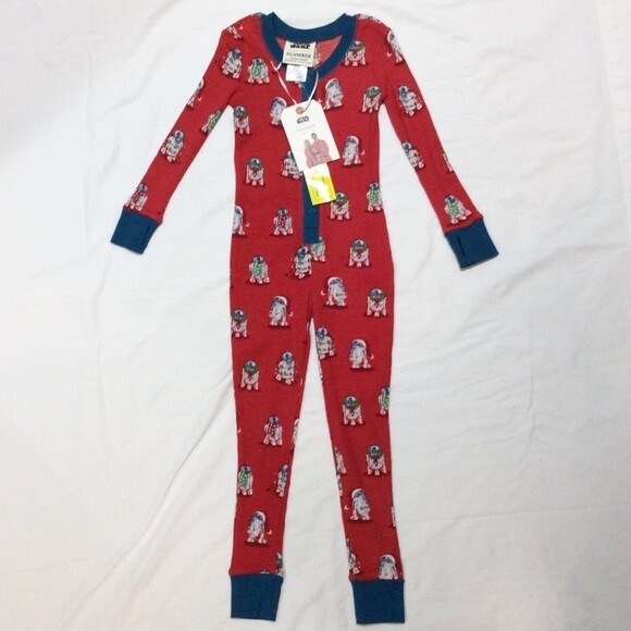 Munki Munki Star Wars R2D2 Thermal Union Suit 1-Pc Pajamas PJ's Sz 3T NWT - Picture 1 of 3